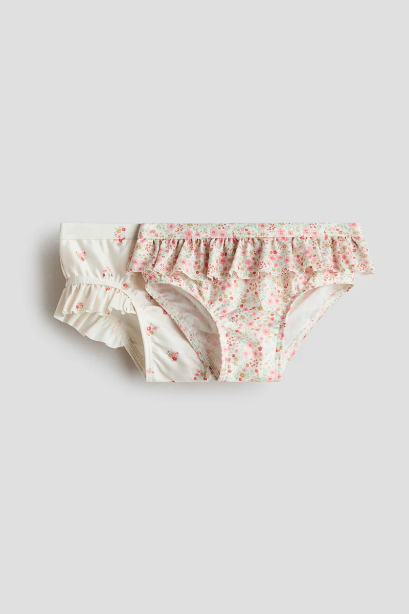 H&M 2-pack flounce-trimmed swim pants